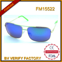 New Metal Sunglasses with Blue Polarized Lens, High Quality FM15522